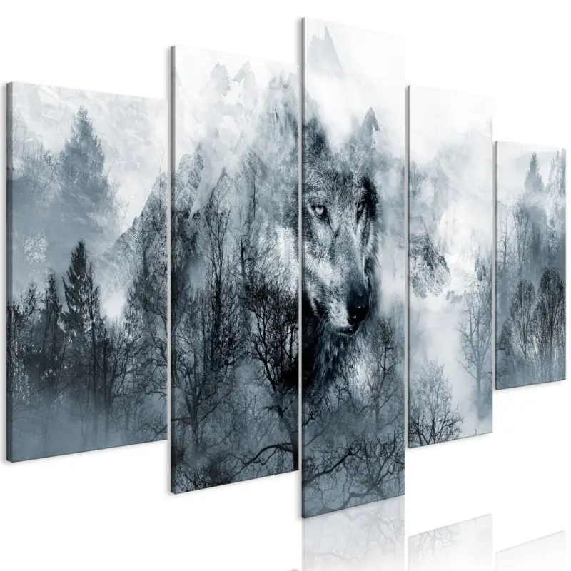Meilleur Prix Schilderij - Mountain Predator (5 Parts) Wide - 100x50