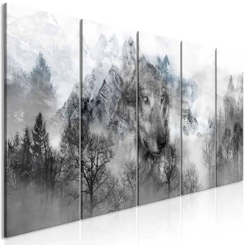 Must-Have Schilderij - Mountain Predator (5 Parts) Narrow - 225x90