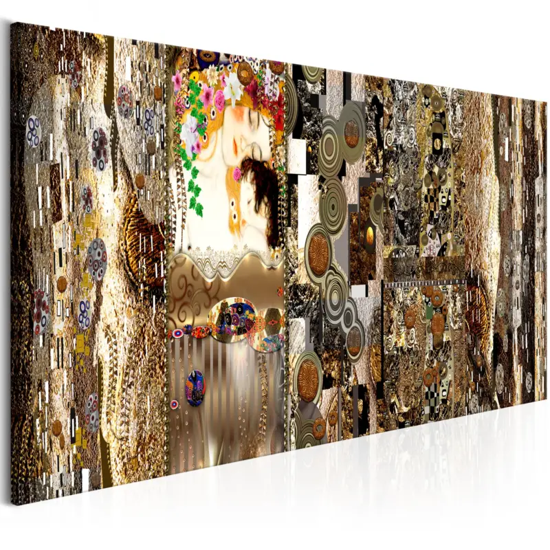 Solde Schilderij - Mother's Love (1 Part) Gold - 135x45