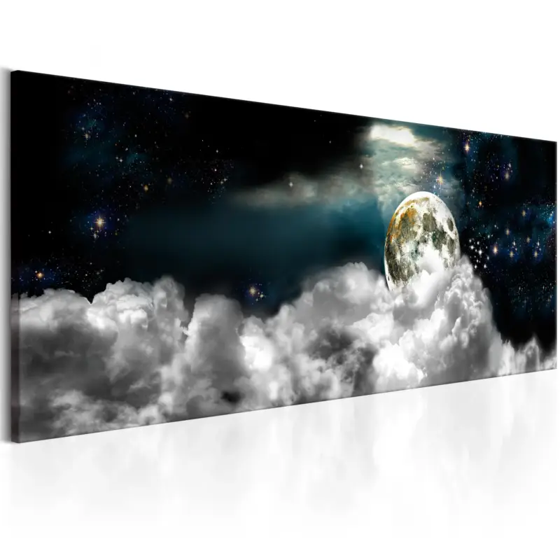 Soldes Schilderij - Moon in the Clouds - 135x45