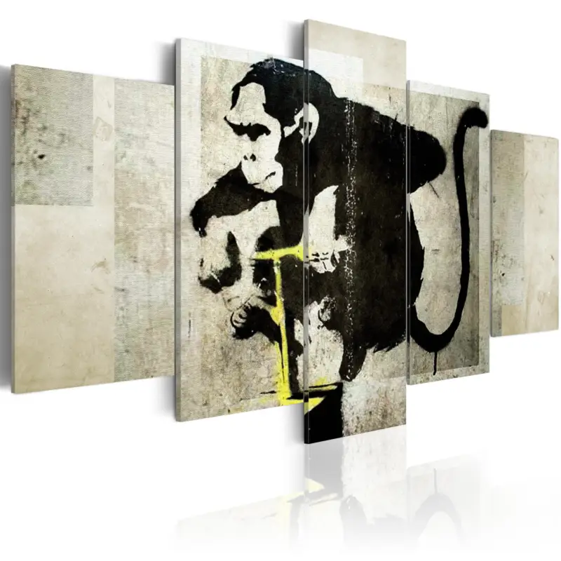 Vente Flash Schilderij - Monkey TNT Detonator (Banksy) - 200x100