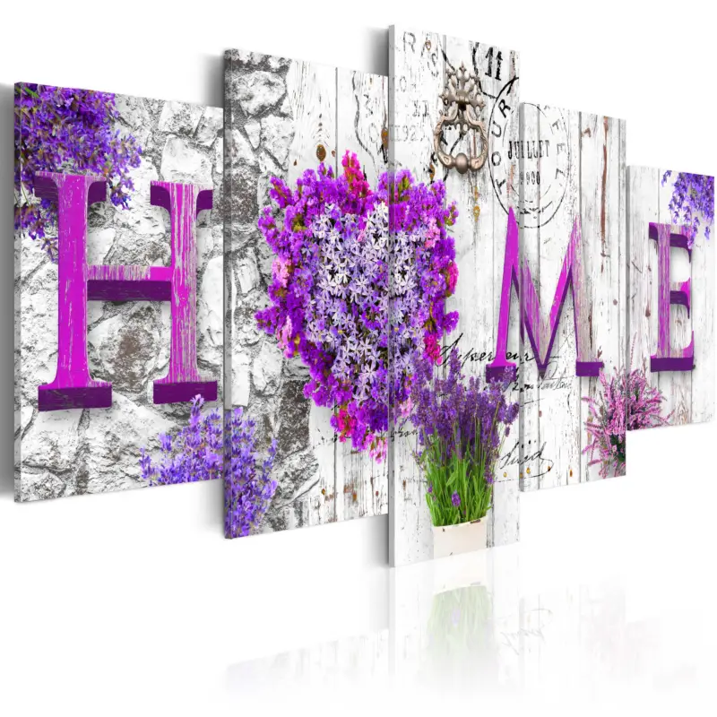 Bon Marché Schilderij - Mauve asylum - 200x100