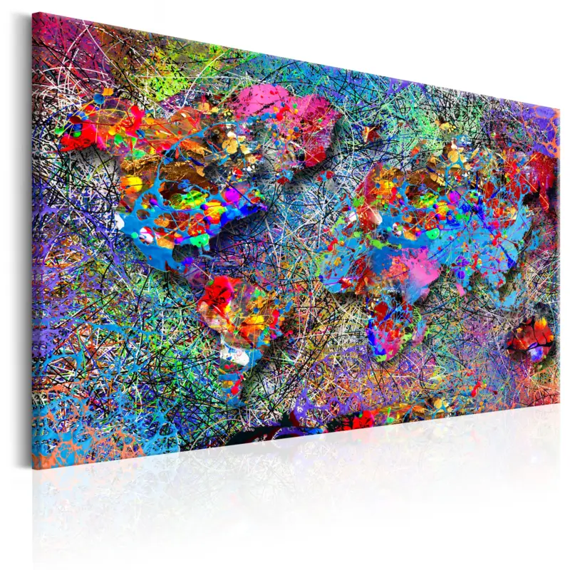 Vente Directe Schilderij - Map: Jackson Pollock inspiration - 60x40
