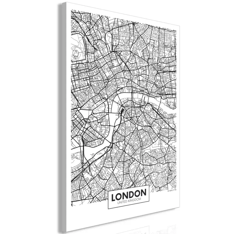 Achetez Aujourd’hui Schilderij - Map of London (1 Part) Vertical - 80x120