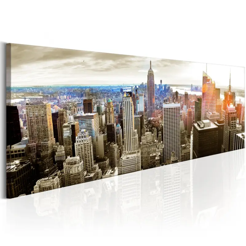 Vente Flash Schilderij - Manhattan: Island for Rich - 135x45