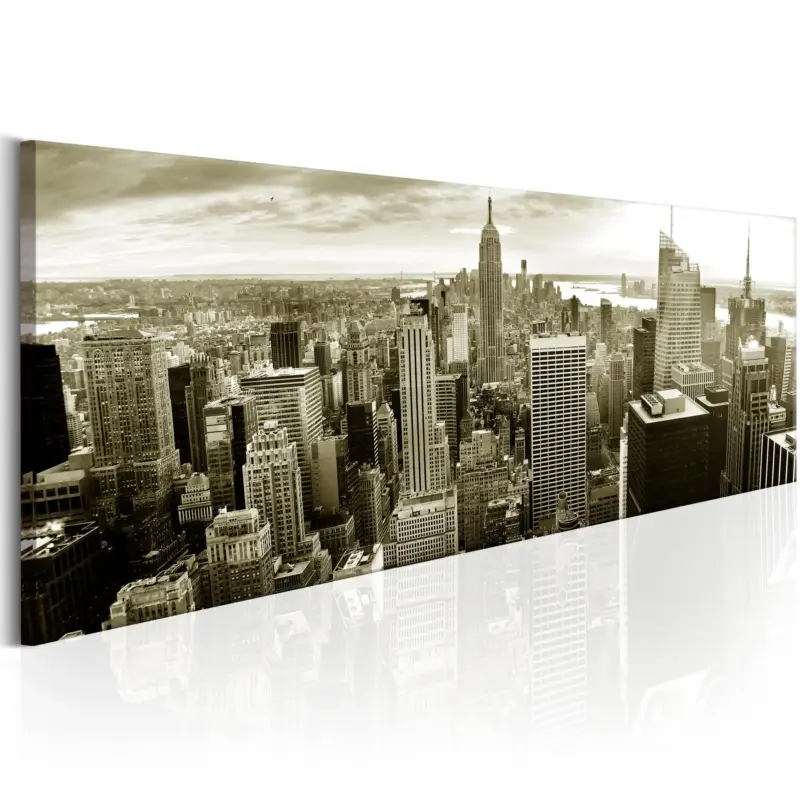 Authentique Schilderij - Manhattan: Financial Paradise - 135x45