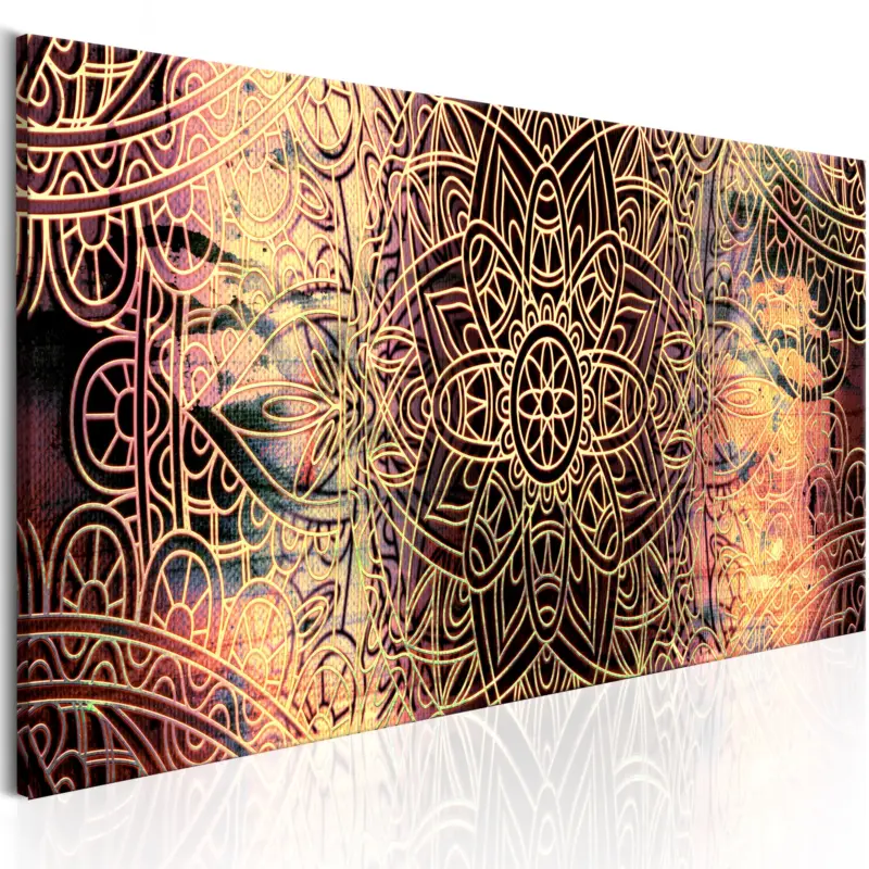 Acheter Direct Schilderij - Mandala: Sunny Poetry - 120x40