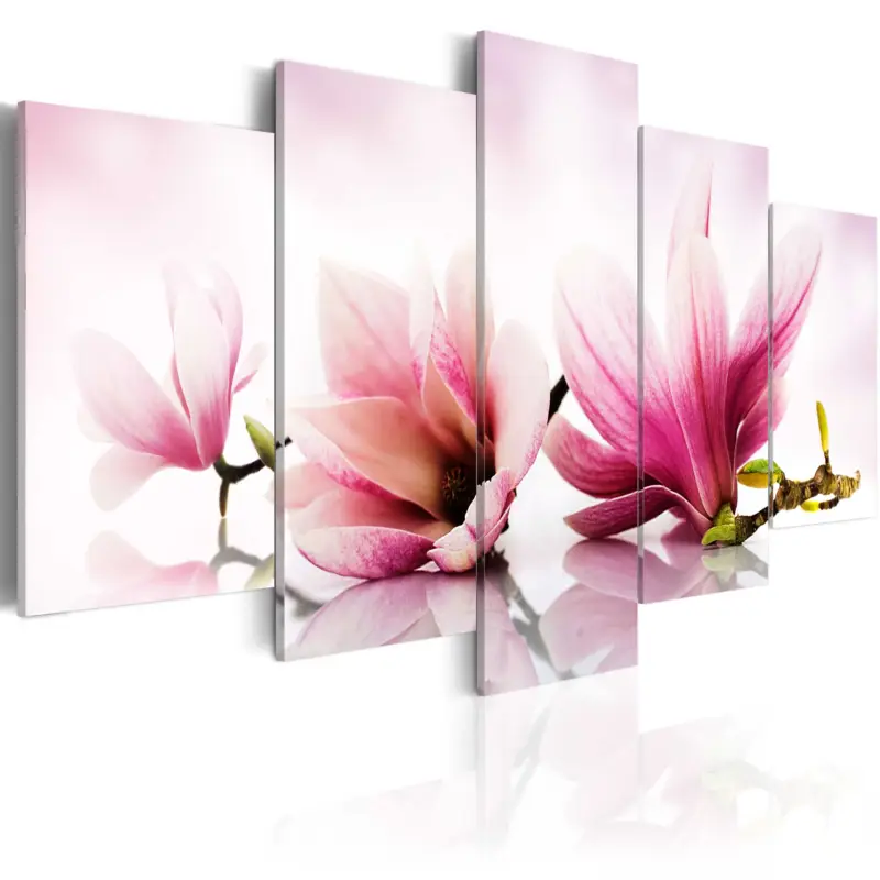 Acheter Direct Schilderij - Magnolias: pink flowers - 100x50