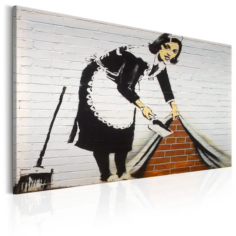 Certifié Schilderij - Maid in London by Banksy - 90x60