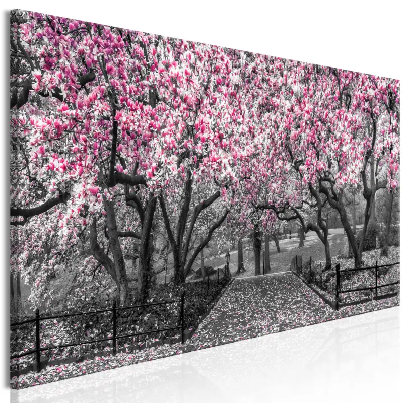 Usine Directe Schilderij - Magnolia Park (1 Part) Narrow Pink - 120x40