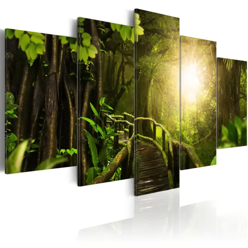 Bon Plan Schilderij - Magical Jungle - 100x50