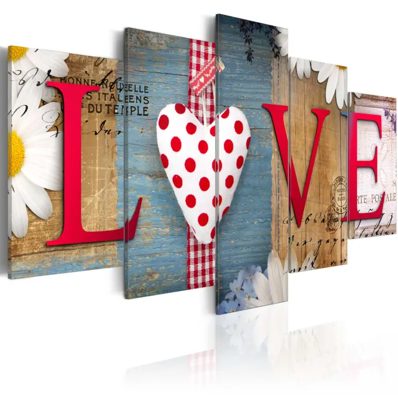Vente Flash Schilderij - LOVE - handmade - 200x100