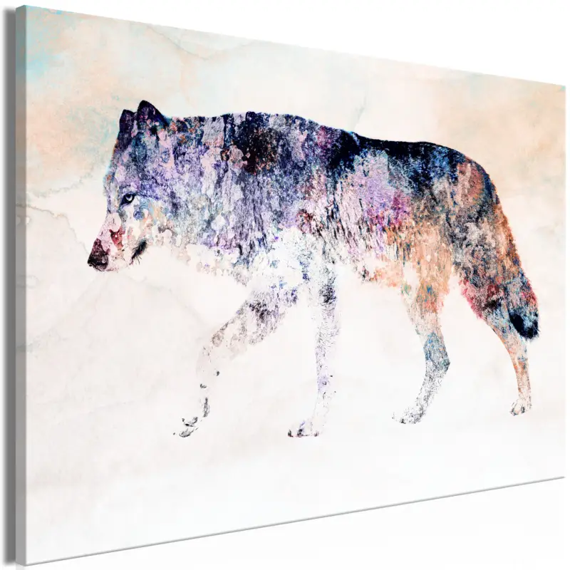 Vente Flash Schilderij - Lonely Wolf (1 Part) Wide - 120x80