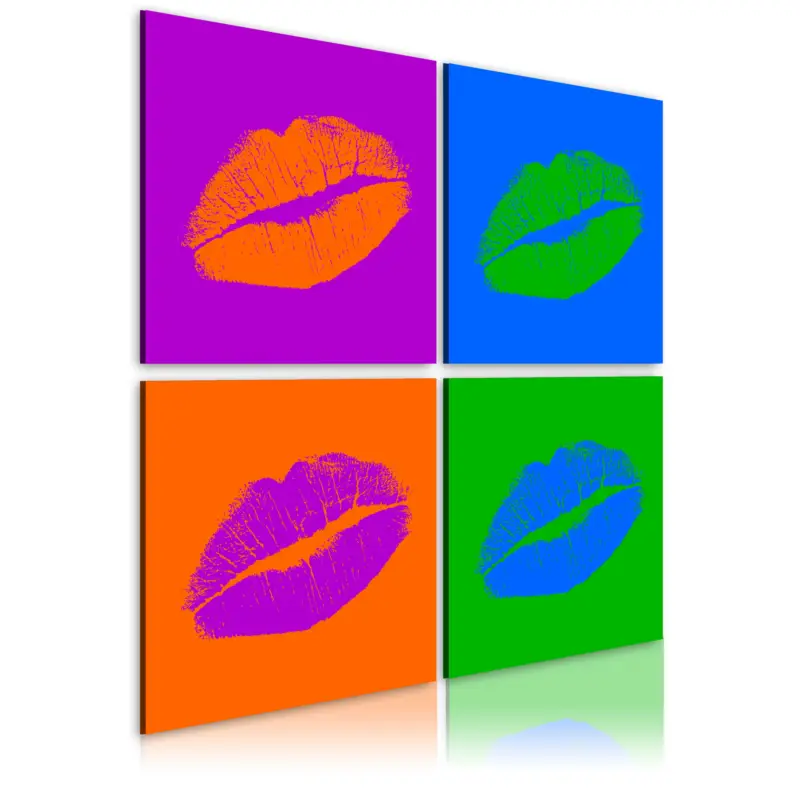 Acheter En Ligne Schilderij - Kisses: Pop-art - 60x60