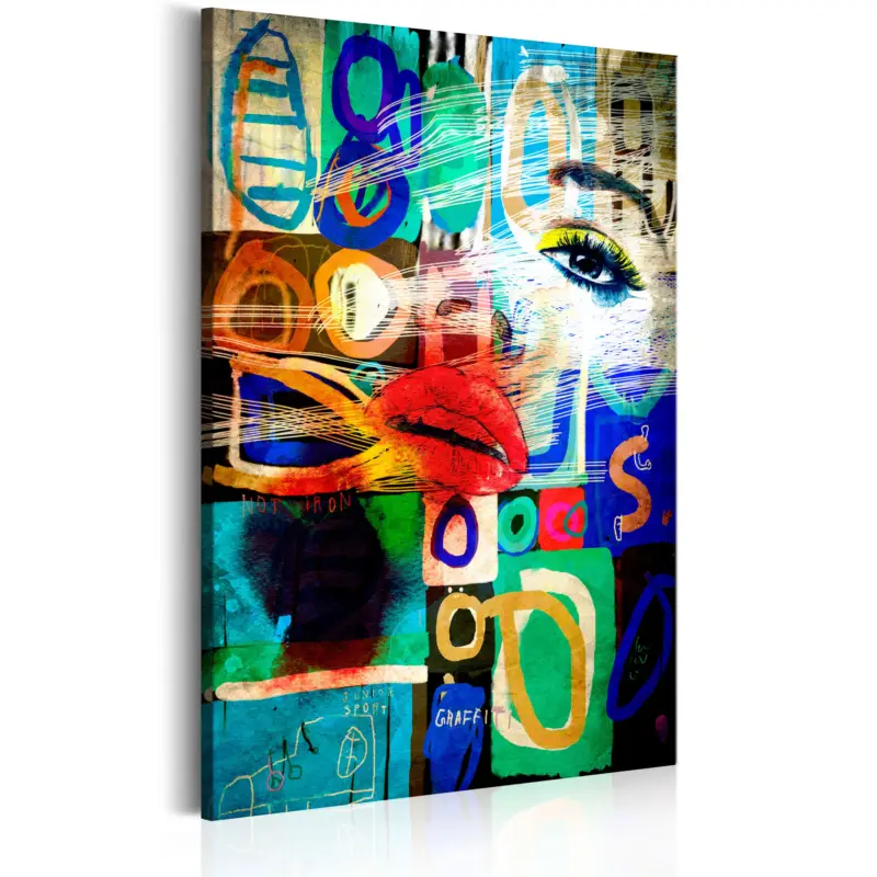Authentique Schilderij - Kiss of Modernity - 60x90