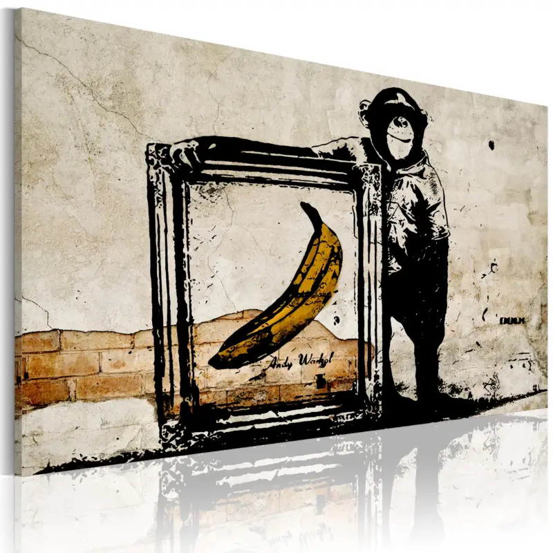 Achat Immédiat Schilderij - Inspired by Banksy - sepia - 60x40