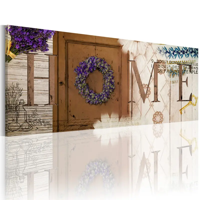 Vente Flash Schilderij - Heather wreath - 135x45