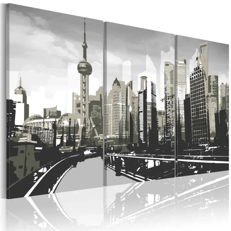 Achat Immédiat Schilderij - Grey Shanghai - 60x40