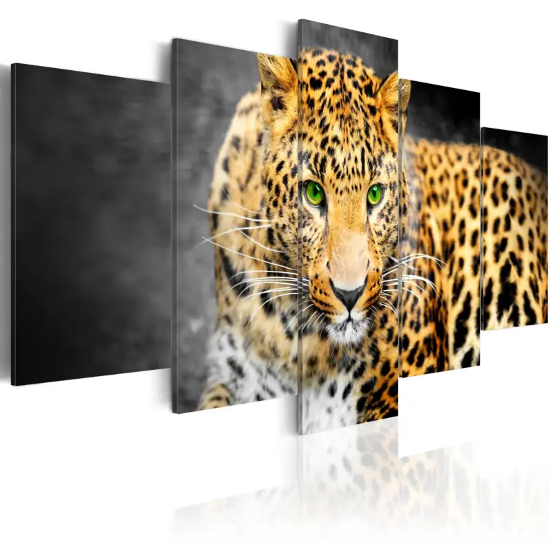 Vente Directe Schilderij - Green-eyed leopard - 200x100
