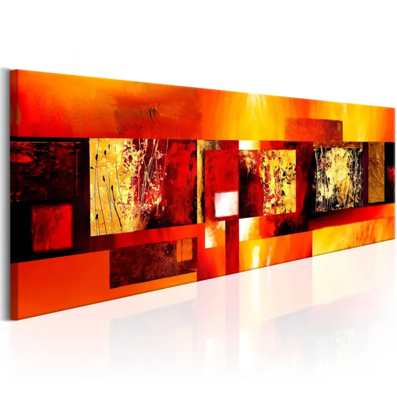 Bon Plan Schilderij - Golden Spell - 150x50