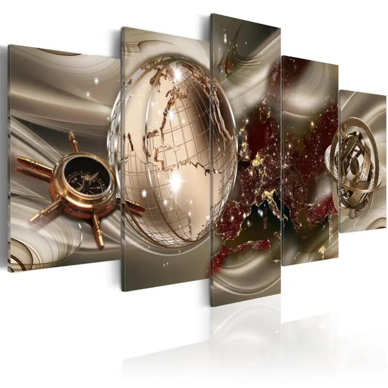 Solde Schilderij - Golden Compass - 200x100