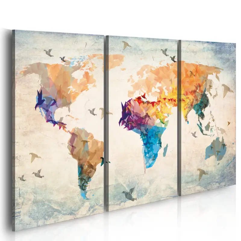 Bon Plan Schilderij - Free as a bird - triptych - 120x80
