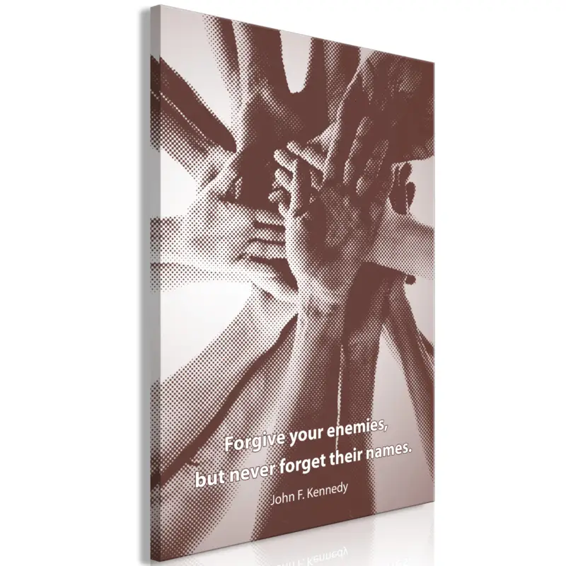 Commande En Gros Schilderij - Forgive Your Enemies, But Never Forget Their Names (1 Part) Vertical - 60x90