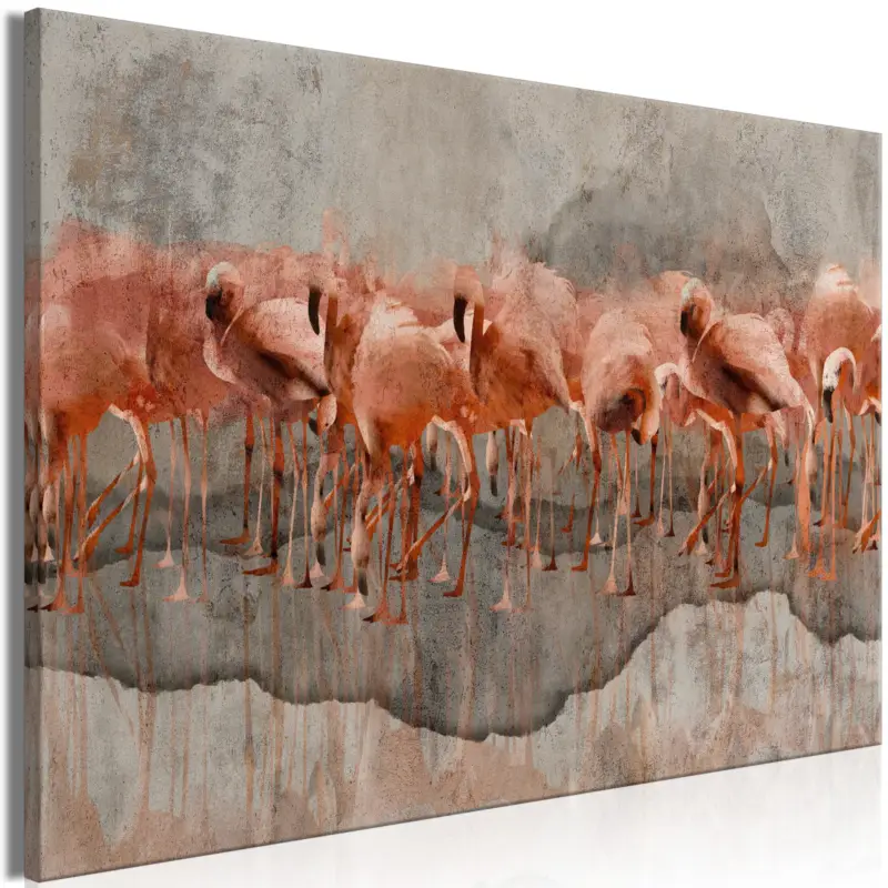 Vente Directe Schilderij - Flamingo Lake (1 Part) Wide - 120x80