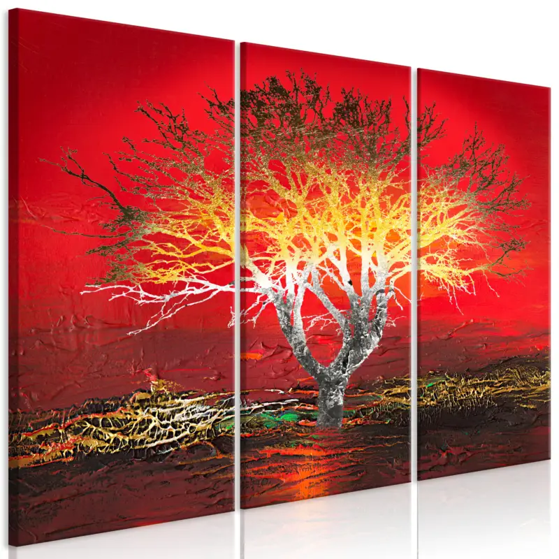 Commande En Gros Schilderij - Fiery Sky (3 Parts) - 90x60