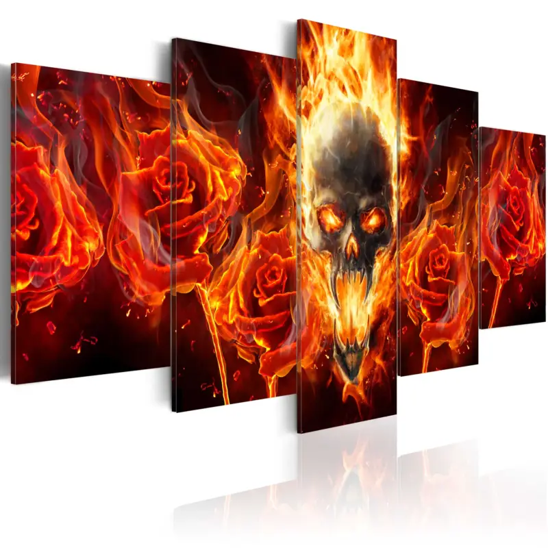 Affaire À Saisir Schilderij - Fiery skull - 100x50