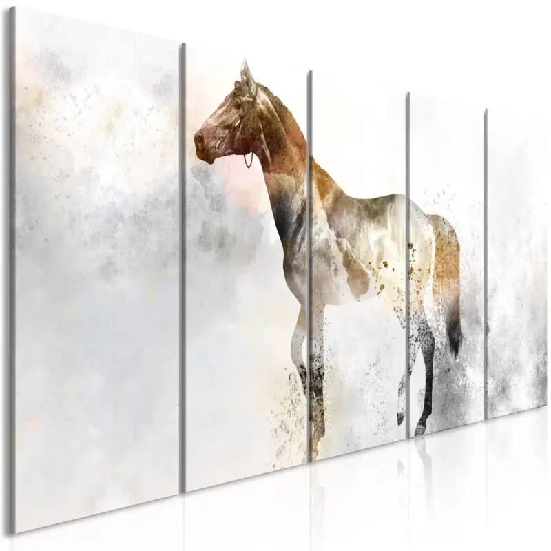 Vente Flash Schilderij - Fiery Steed (5 Parts) Narrow - 200x80