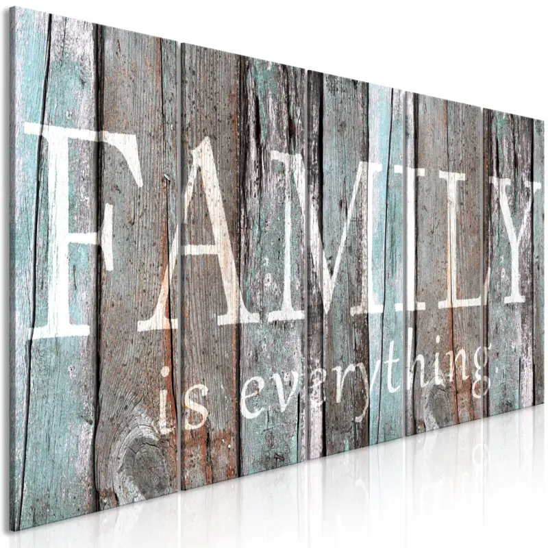 Certifié Schilderij - Family Is Everything (5 Parts) Narrow - 100x40