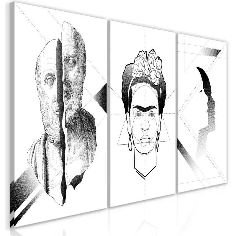 Top Vente Schilderij - Facial Composition (3 Parts) - 120x60