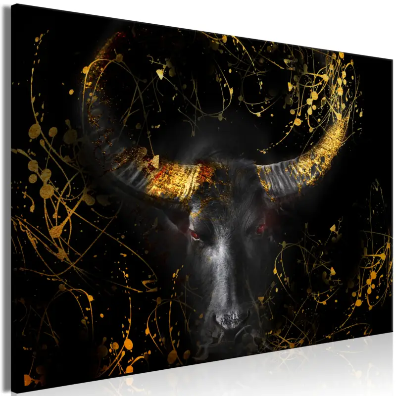Certifié Schilderij - Enraged Bull (1 Part) Vertical - Third Variant - 120x80