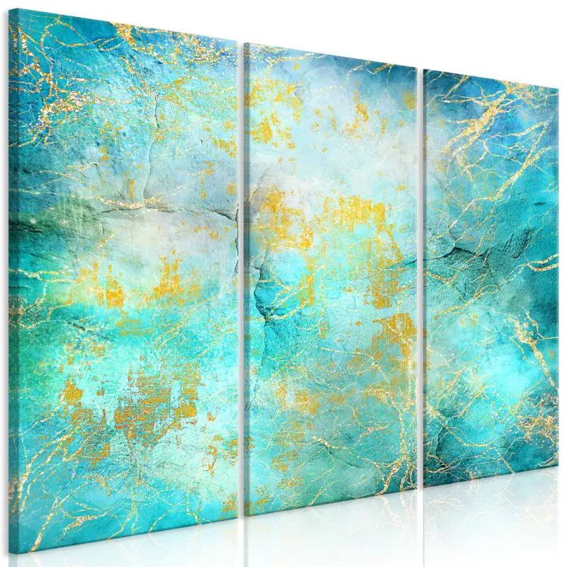 Super Prix Schilderij - Emerald Ocean (3 Parts) - 90x60
