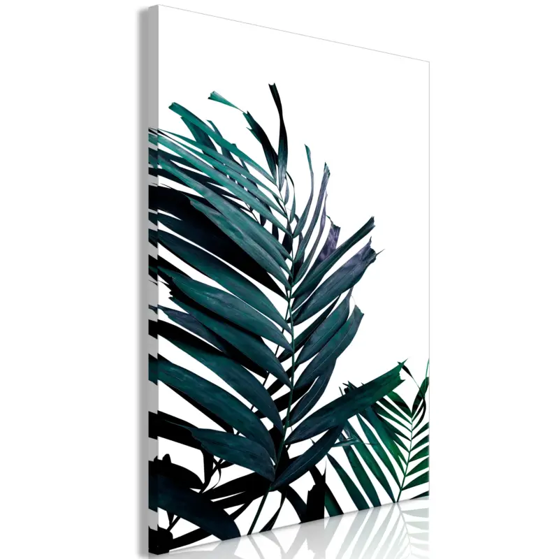Super Prix Schilderij - Emerald Leaves (1 Part) Wide - 60x40