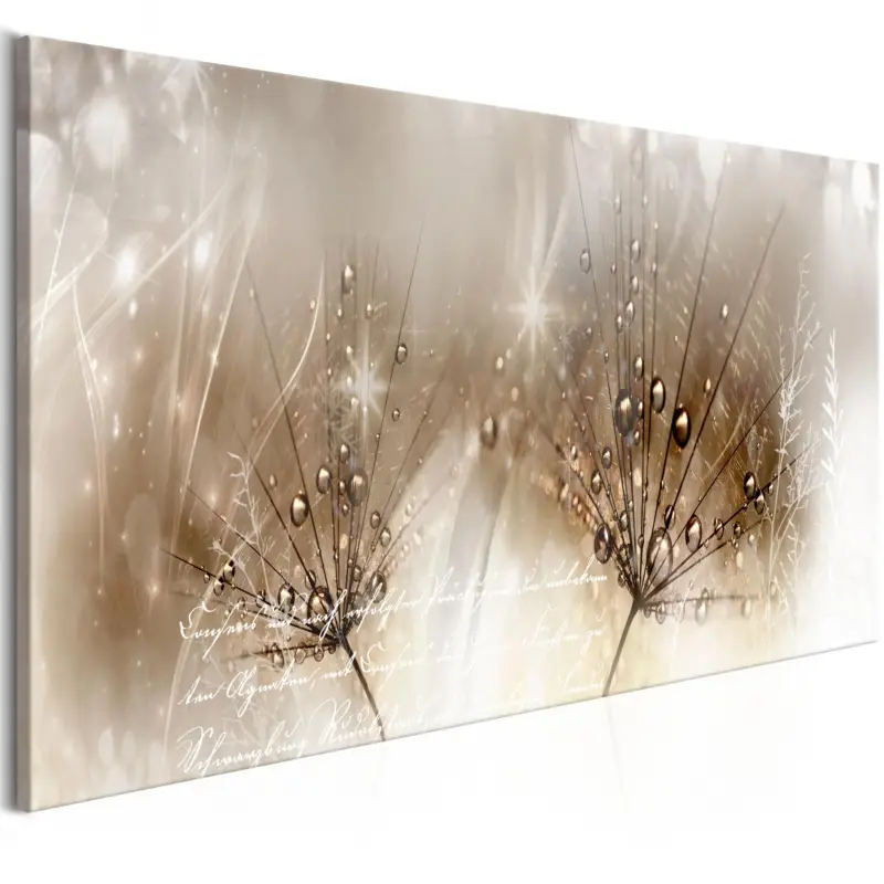 Certifié Schilderij - Drops of Dew (1 Part) Brown Narrow - 135x45
