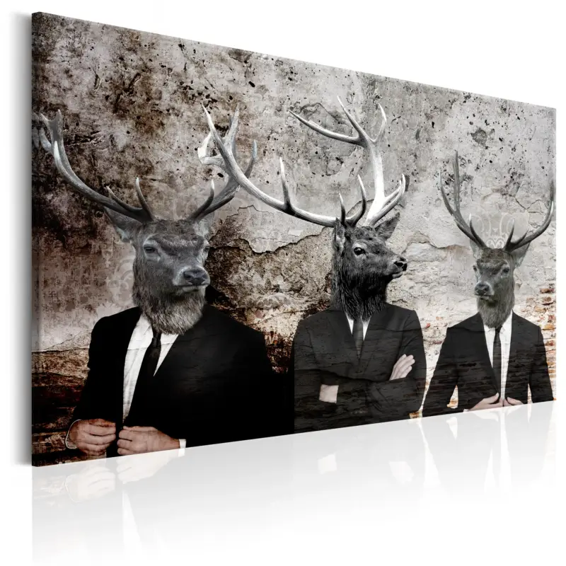 Acheter En Ligne Schilderij - Deer in Suits - 120x80