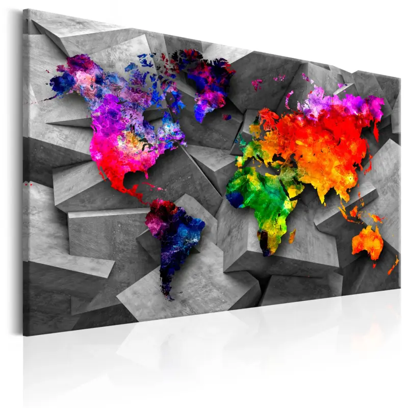Bon Plan Schilderij - Cubic World - 120x80