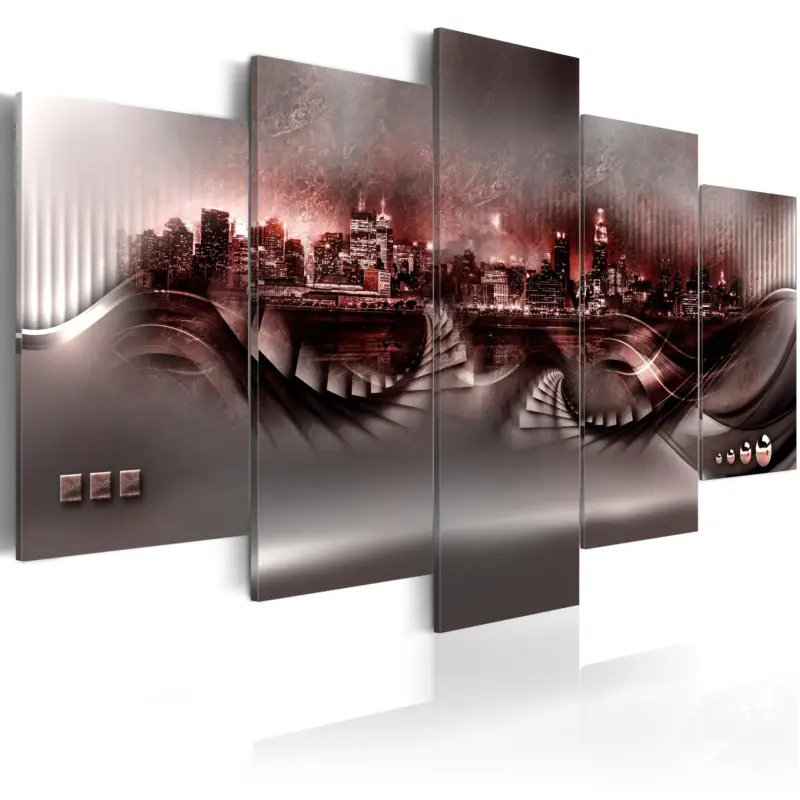 Vente Flash Schilderij - Crimson City - 100x50