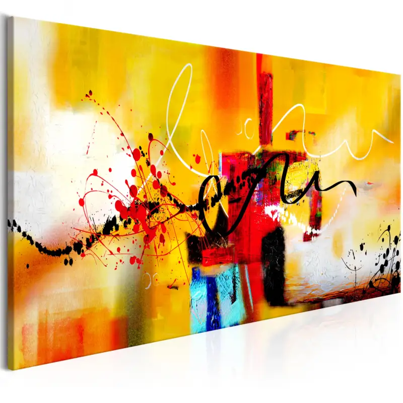 Super Prix Schilderij - Crazy Serpentines (1 Part) Orange Narrow - 120x40