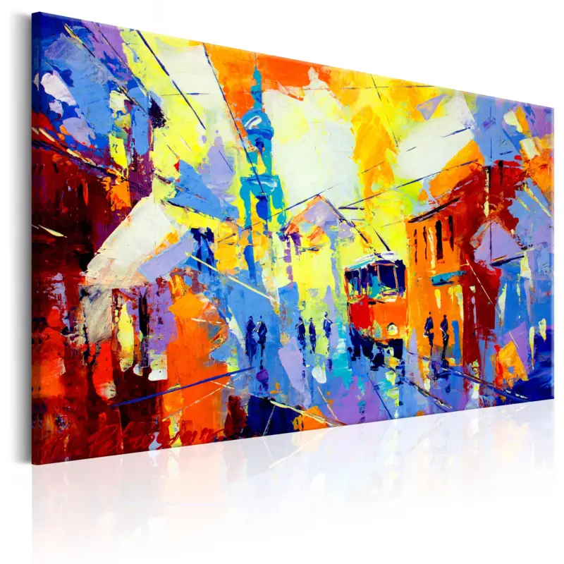 Usine Directe Schilderij - Colours of the City - 60x40