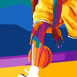 Top Vente Basketbal Dribbel Bryant posters & art prints door Siksisart - Premium Poster - 50x70