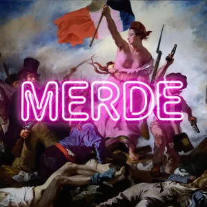 "SHIT" De vrijheid van Delacroix posters & art prints door The Museum Shop - Premium Poster - 50x70 Vente Directe