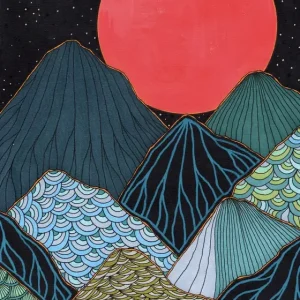 Meilleure Vente Bloedmaan posters & art prints door Karin Efraim Gärdegård - Premium Poster - 50x70