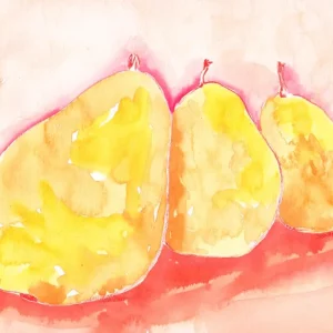 Bon Plan Golden Pear Trio posters & art prints door Santhosh ch - Premium Poster - 50x70