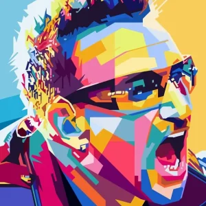 WPAP Paul DH Stijl posters & art prints door Supri Wahyudi - Premium Poster - 50x70 Usine Directe