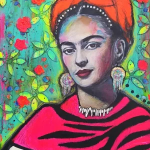 Achat Immédiat Frida in Oranje posters & art prints door Susa Höhle - Premium Poster - 50x70