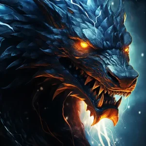 Achat Immédiat Donkere Draak posters & art prints door MotivationMania - Premium Poster - 50x70