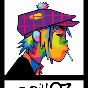 2D Gorillaz | posters & art prints door Muhammad Ardian - Premium Poster - 50x70 Livraison Express